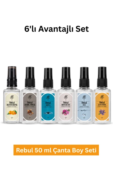 Dark + Bouquet + Aqua + Ice + Mandarine+ lavanda Kolonya 50 Ml ürün görseli 1