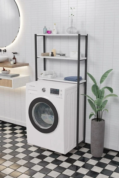 ALİİS LİFE Çamaşır Makinesi Üstü Düzenleyici Raf Banyo Dolabı Rafı Makina Üstü Dolap Raf ürün görseli 1