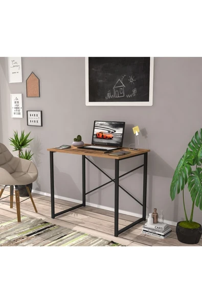 2K Mobilya Beyaz Mira Metal Çalışma Masası Bilgisayar Laptop Masası Atlantikçam-siyah 90 cm 60 cm Suntalam Mod ürün görseli 1