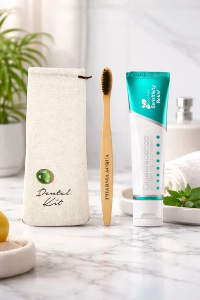 Dental Kit - Opalescence Sensitivity Relief Hassas Dişler İçin Beyazlatıcı Diş Macunu 133 gr + Bambu Diş Fırçası ürün görseli 1
