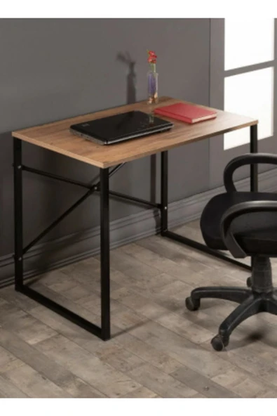 BAB TEDARİK HİZMETLERİ Çalışma Masası Laptop Bilgisayar Masası Ofis Ders Masası 60x90 Cm 60x90-profil-rafsiz-capraz ürün görseli 1