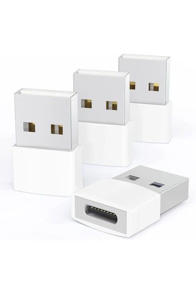 USB-C Adaptör 4'lü Paket Tip C Dişi USB Dönüştürücü MagSafe Apple Watch iPhone Uyumlu ürün görseli 1