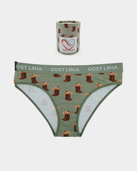 Covboy Desenli Kadın Slip Külot ürün görseli 1