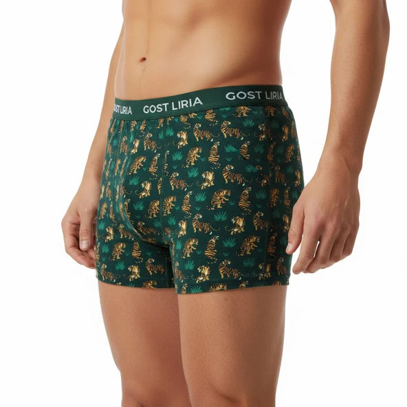 Tiger Desenli Erkek Boxer - Resim 4