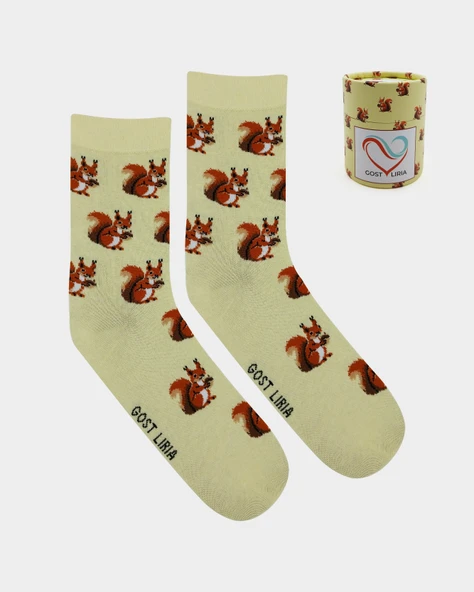 Squirrel Socks – Desenli Unisex Soket Çorap ürün görseli 1