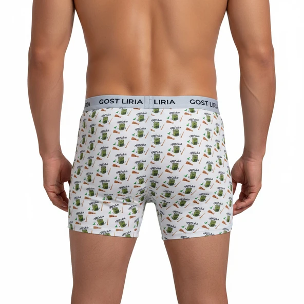 Macha Desenli Erkek Boxer - Resim 5