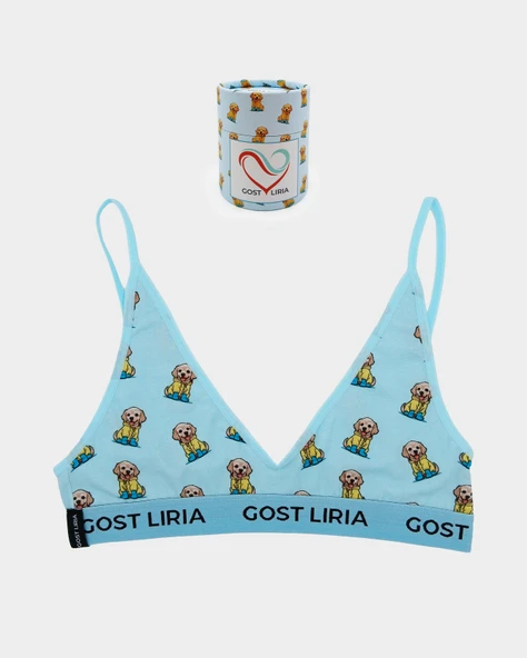 Cute Dog Desenli Kadın Bralet ürün görseli 1