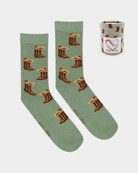 Covboy Socks – Desenli Unisex Soket Çorap ürün görseli 1