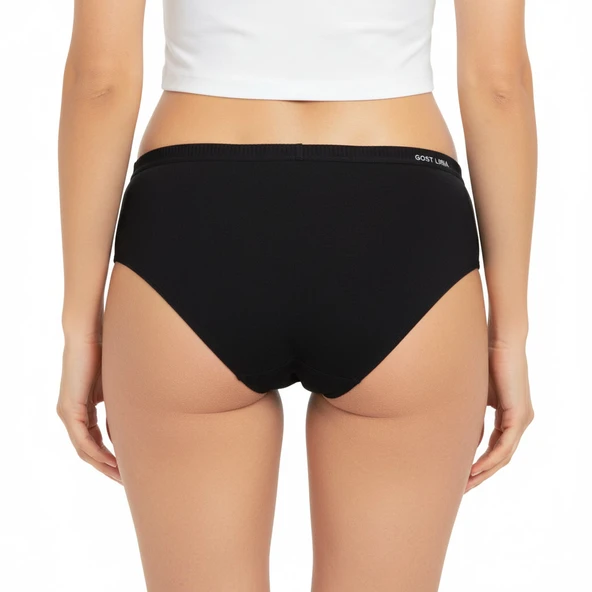 Premium Bambu Kadın Slip – 6’lı  Paket Siyah - Resim 4