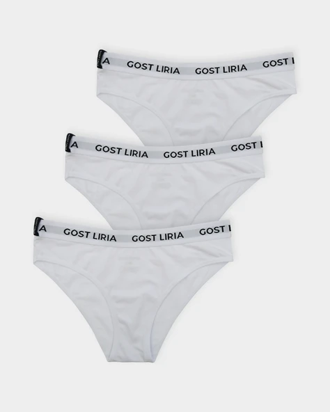 Bare Kadın Slip  3'lü Paket Beyaz ürün görseli 1