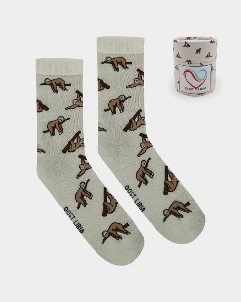 Sloth Socks – Desenli Unisex Soket Çorap ürün görseli 1