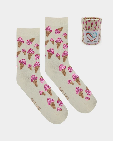 İce Cream Socks – Desenli Unisex Soket Çorap ürün görseli 1
