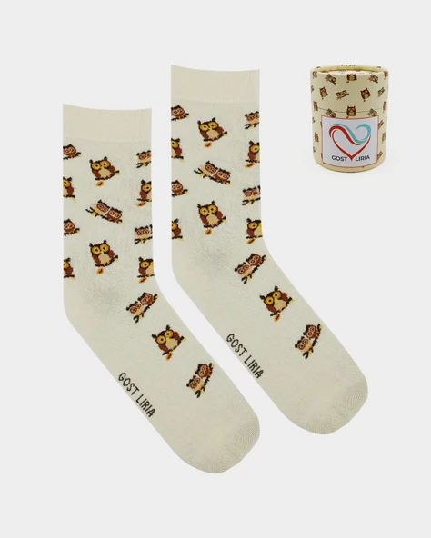 I Love Owl Socks – Desenli Unisex Soket Çorap ürün görseli 1
