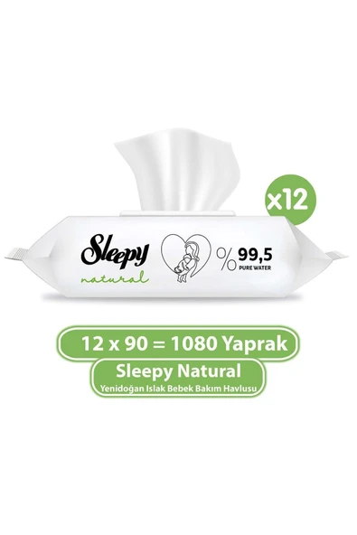 Natural Yenidoğan Islak Bebek Bakım Havlusu 12x90 (1080 Yaprak) ürün görseli 1