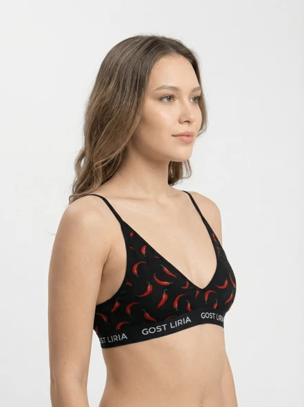Pepper Desenli Kadın Bralet - Resim 4