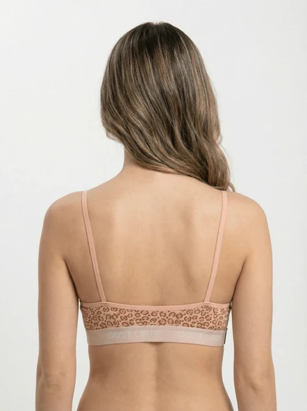 Leopard Desenli Kadın Bralet - Resim 5