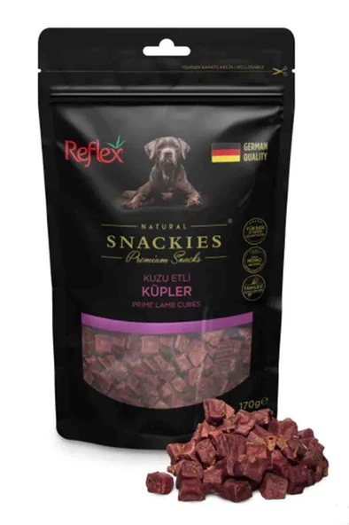 Reflex Snackies Natural Kuzu Etli Küp Tahılsız Köpek Ödül Maması 170 Gr ürün görseli 1