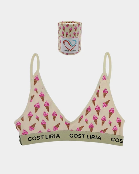 İce Cream Desenli  Kadın Bralet ürün görseli 1
