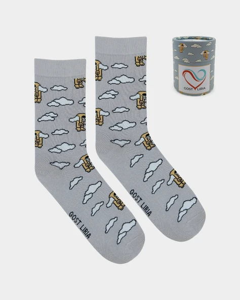 Tired Socks  Desenli Unisex Soket Çorap ürün görseli 1