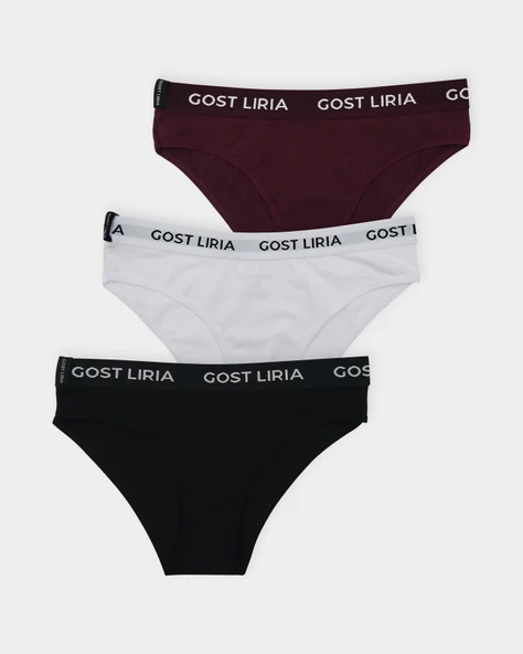 Calm Kadın Slip  3'lü Paket Çok Renkli ürün görseli 1