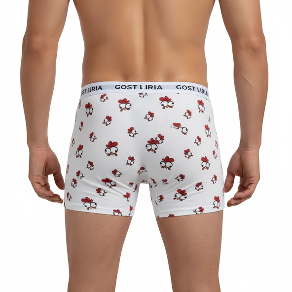 Chicken Desenli Erkek Boxer - Resim 5