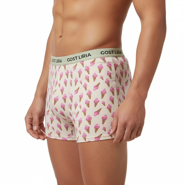 İce Cream Desenli Erkek Boxer - Resim 4