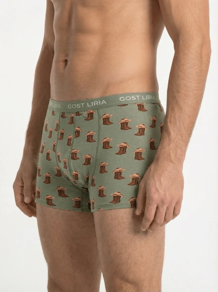 Covboy Desenli Erkek Boxer - Resim 4