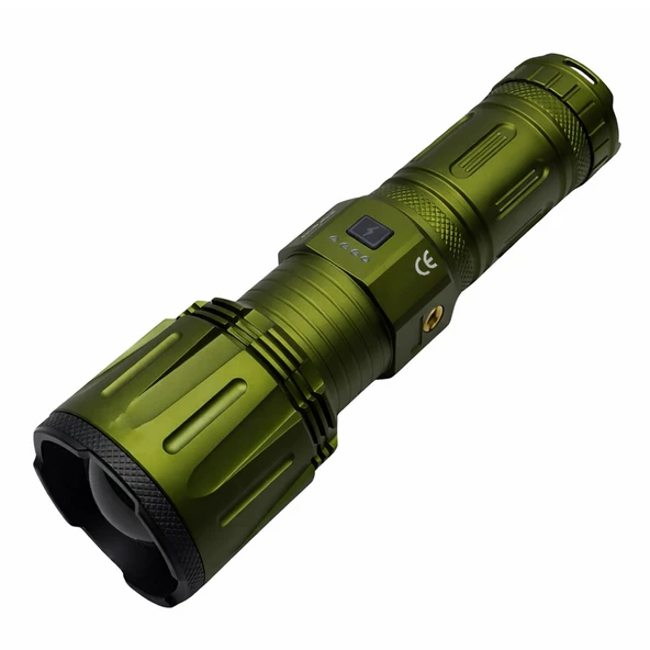 Şarjlı El Feneri 140W 14000 Lümen 32000mAh Uzun Menzilli Güçlü Aydınlatma LED El Feneri ürün görseli 1