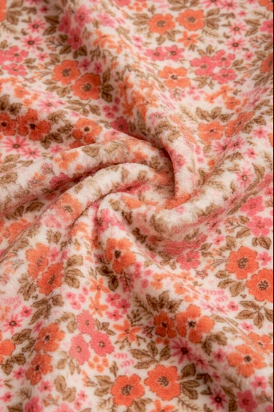 Pembe Bahar Çift Kişilik Peluş Battaniye - Resim 4