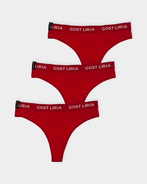 Crimson Kadın String Külot  3 lü Paket - Kırmızı ürün görseli 1