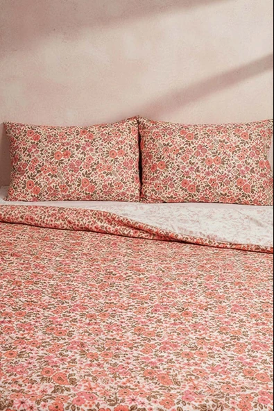 Pembe Bahar Çift Kişilik Peluş Battaniye - Resim 7
