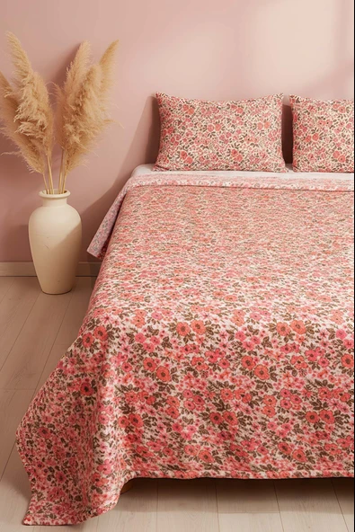 Pembe Bahar Çift Kişilik Peluş Battaniye ürün görseli 1