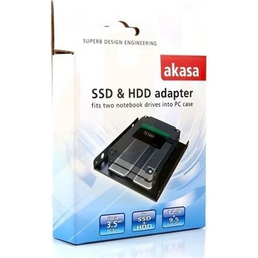 Akasa 2 x 2.5" HDD/SSD Çift Yuvalı 3.5" Dönüştürücü (AK-HDA-03) ürün görseli 1