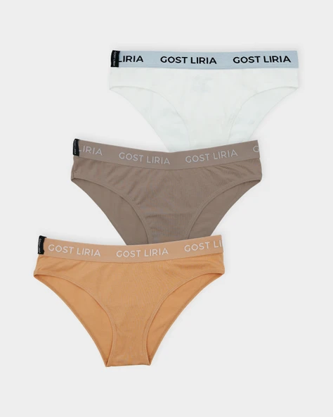 Signature Glow Kadın Slip  3 lü Paket - Çok Renkli ürün görseli 1