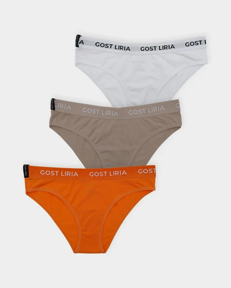 Soft Trio Kadın Slip  3'lü Paket - Çok Renkli ürün görseli 1
