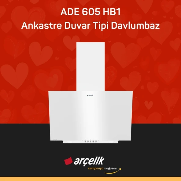 ARÇELİK ADE 605 HB1 Ankastre Duvar Tipi Davlumbaz ürün görseli 1