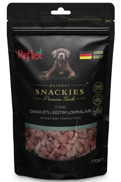 Reflex Snackies Füme Dana Etli Eğitim Lokmaları Köpek Ödül Maması 170 Gr ürün görseli 1