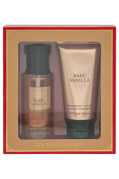 Victoria's Secret Bare Vanilla Vücut Spreyi ve Losyonu Hediye Seti 2x75ML ürün görseli 1