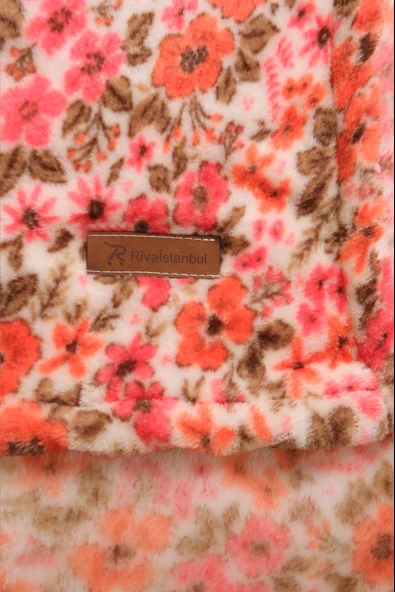 Pembe Bahar Çift Kişilik Peluş Battaniye - Resim 6