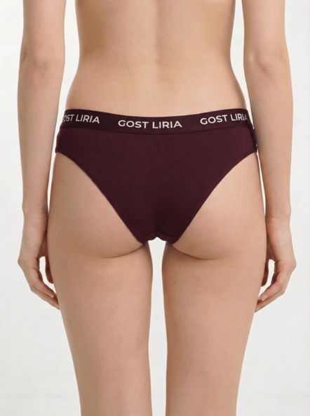 Calm Kadın Slip Külot Bordo - Resim 5