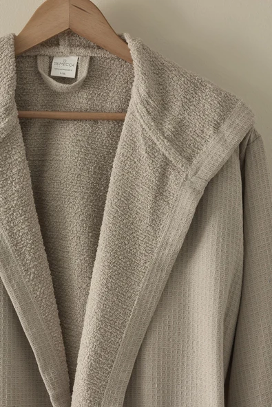 Waffle Unisex Pamuklu Pike Bornoz ürün görseli 1