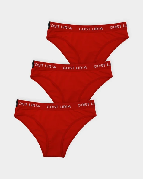 Crimson Kadın Slip  3'lü Paket - Kırmızı ürün görseli 1