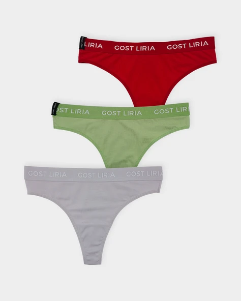 Mist Colors Kadın String Külot  3'lü Paket - Çok Renkli ürün görseli 1