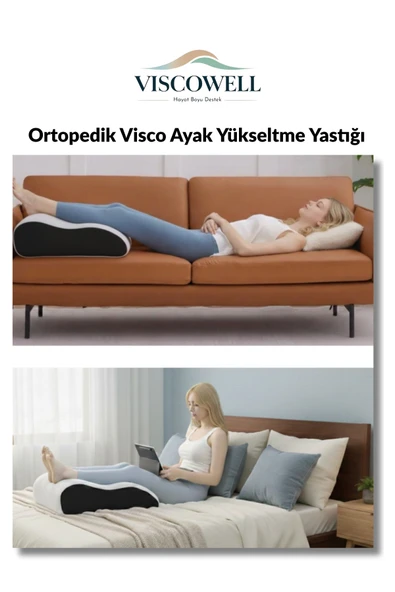Ortopedik Visco Ayak Yükseltme Yastığı – Evde Dinlenme ve Rahatlama İçin ürün görseli 1