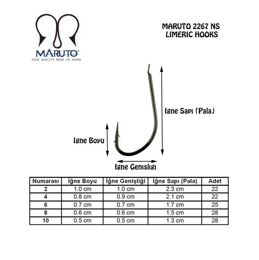 Maruto 2267 Black Nikel Olta İğnesi - Resim 4