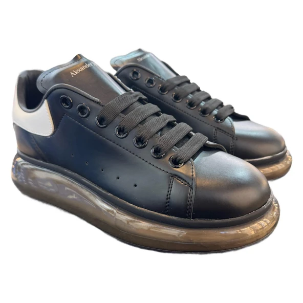 Alexander McQueen Black/White Leather Erkek Ayakkabı ürün görseli 1