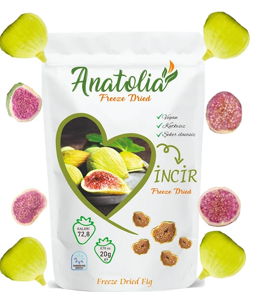 Anatolia Freeze Dried-Dondurularak Kurutulmuş Meyve Cipsi İncir-Freeze Dried Fig ürün görseli 1