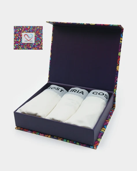 İvory Kadın String Külot  3'lü Paket - Ekru - Resim 2