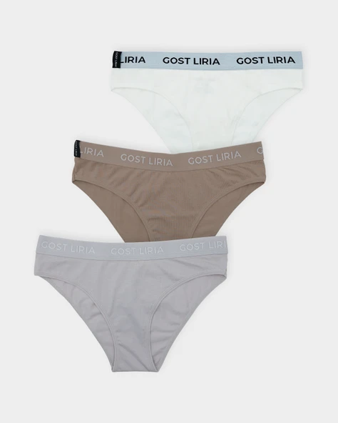 Earth Core Kadın Slip  3 lü Paket -Çok Renkli ürün görseli 1