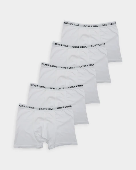 Bare Erkek Boxer 5 li Paket -Beyaz ürün görseli 1